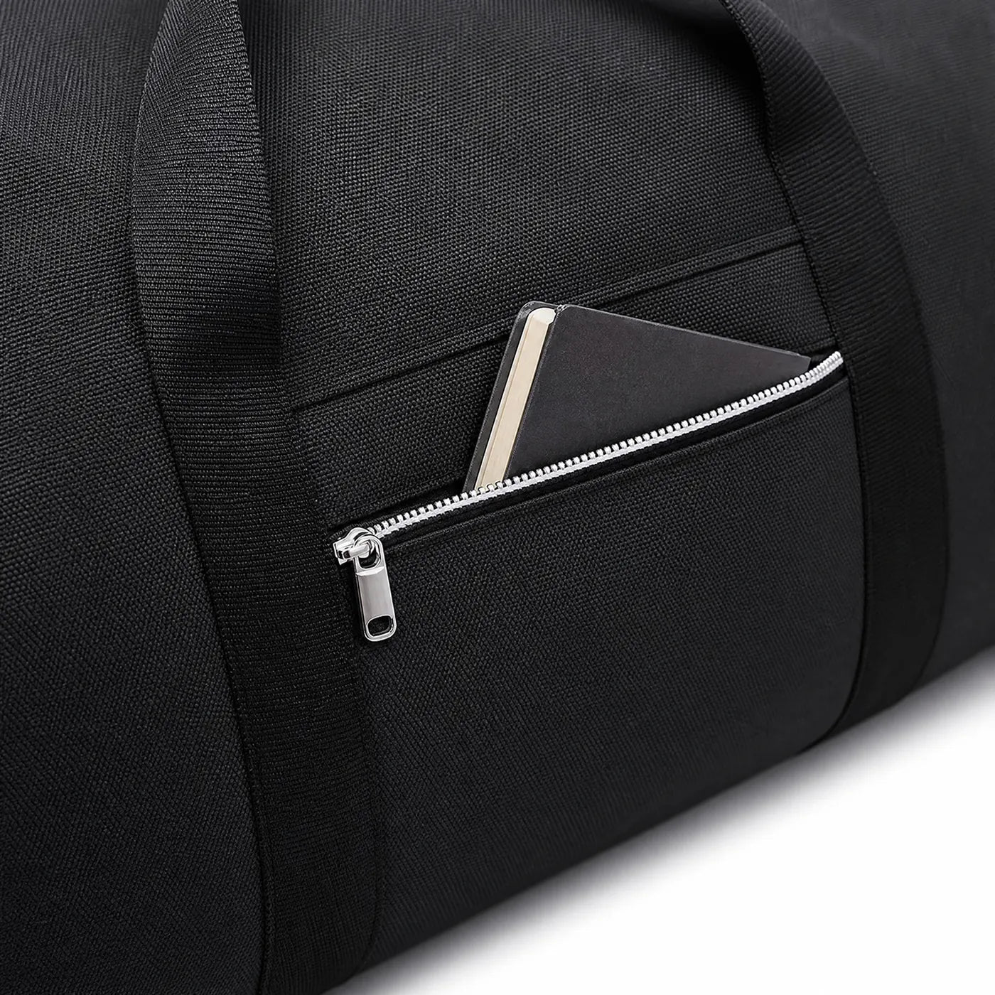 Close view of the front zip pocket