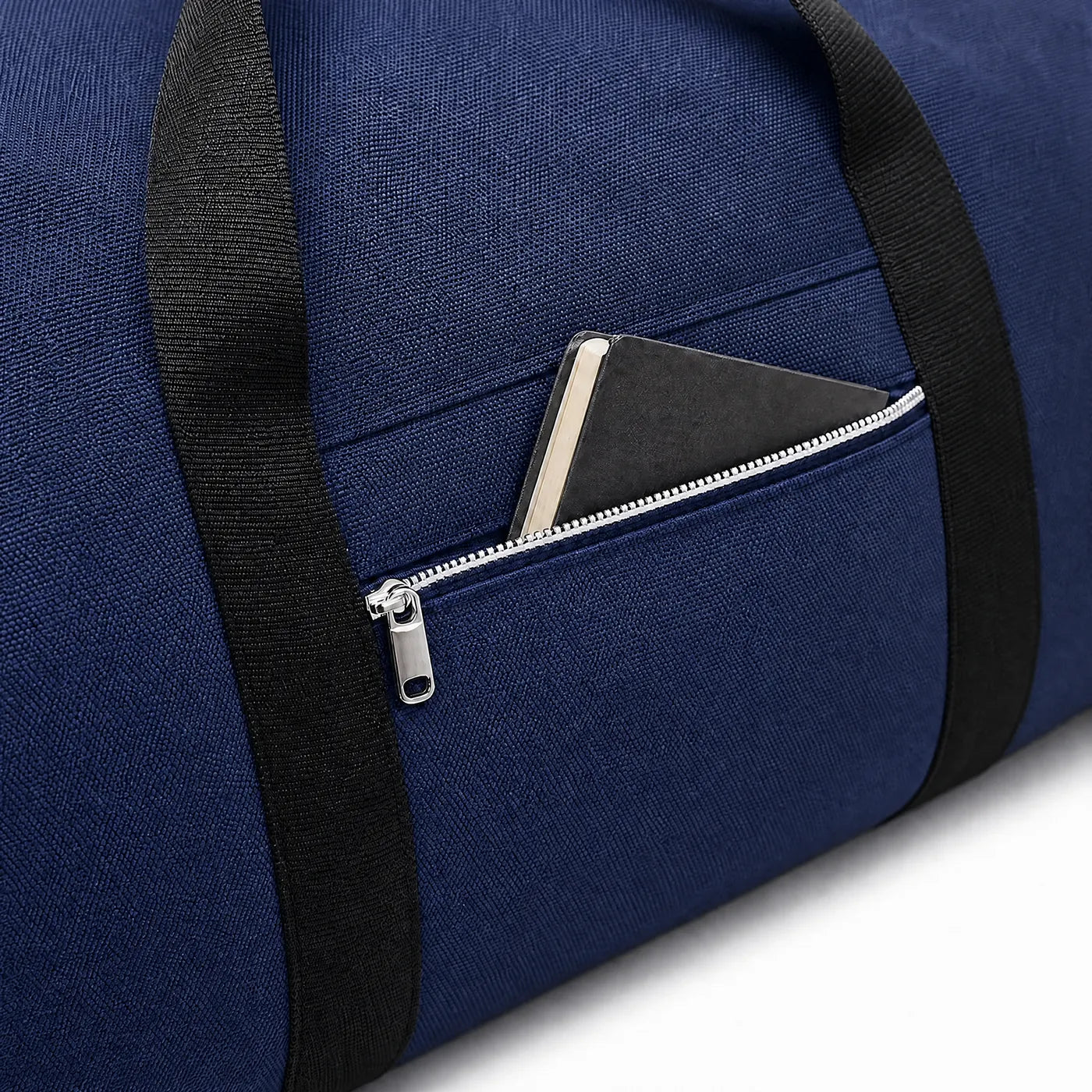 Close view of the front zip pocket