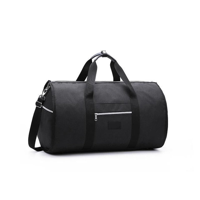 Black convertible garment duffle