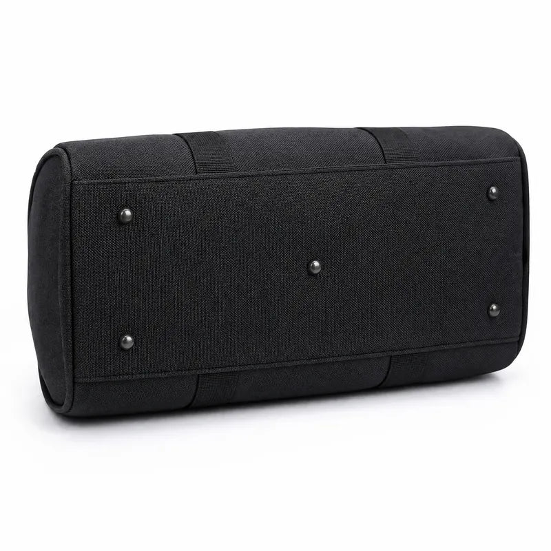 Close view of the metal studs on the base of the bag