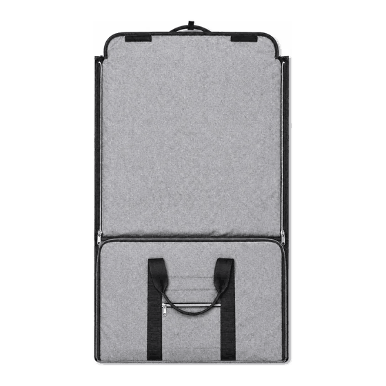 The garment section flap closed, then opened to show the outfit